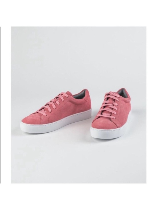 Vagabond Shoes - NWT Vagabond Zoe Pink Suede Lace Up Sneakers Minimalist White Sole Size US 8
